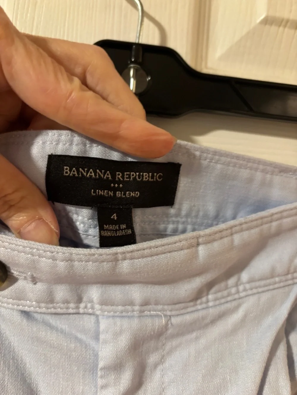 Banana Republic Light Blue Wide-Leg Women’s Linen Blend Dress Pants Trousers 4